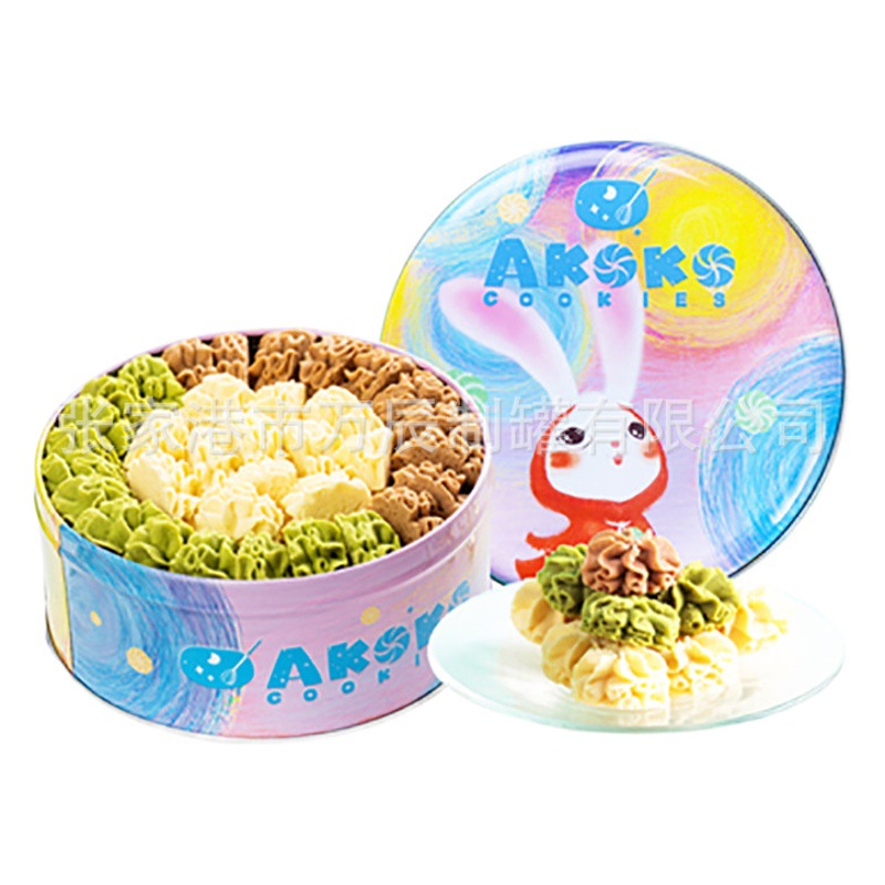 Wholesale cookie iron box tinplate square chocolate biscuit gift cookie iron box factory supply