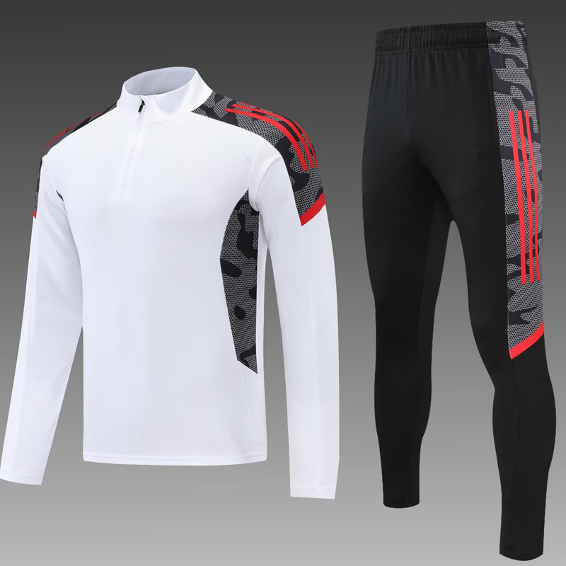 Football Training Clothing Long-sleeved Trousers Pullover Half-zipper Jacket Children's Team Clothing Jersey Winter Training suit Men's appearance clothing