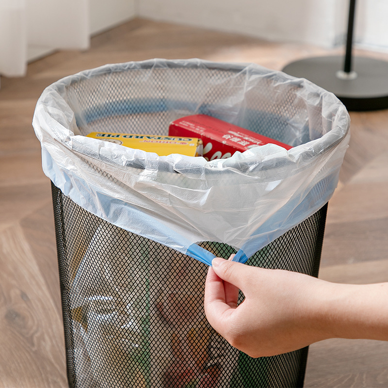 Picture of Garbage Bag Household Drawstring Type Thickeneded White Garbage Bag Closing Point-Break Kitchen Dormitory Large Plastic Bag