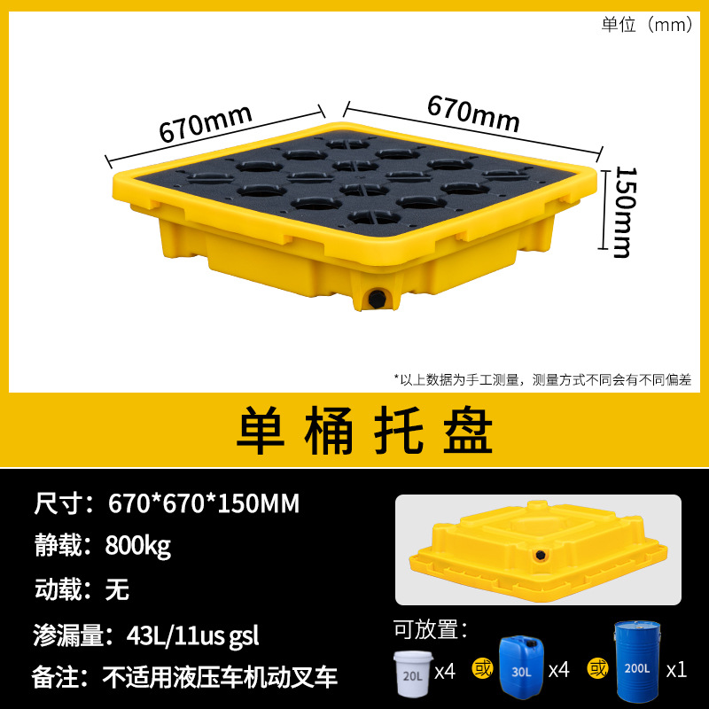Picture of Laboratory Desktop Tray Hazardous Waste Anti-Leakage Tray Chemical Anti-Leakage Plastic Tray Oil Barrel Pad