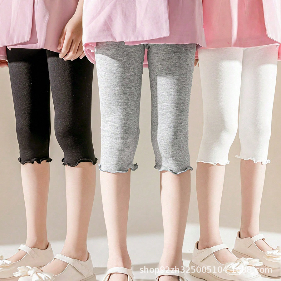 Picture of Foreign Trade Wholesale Girls' Leggings Summer Thin Modal 7-Point Pantyhose Kidsren's Ultra-Thin