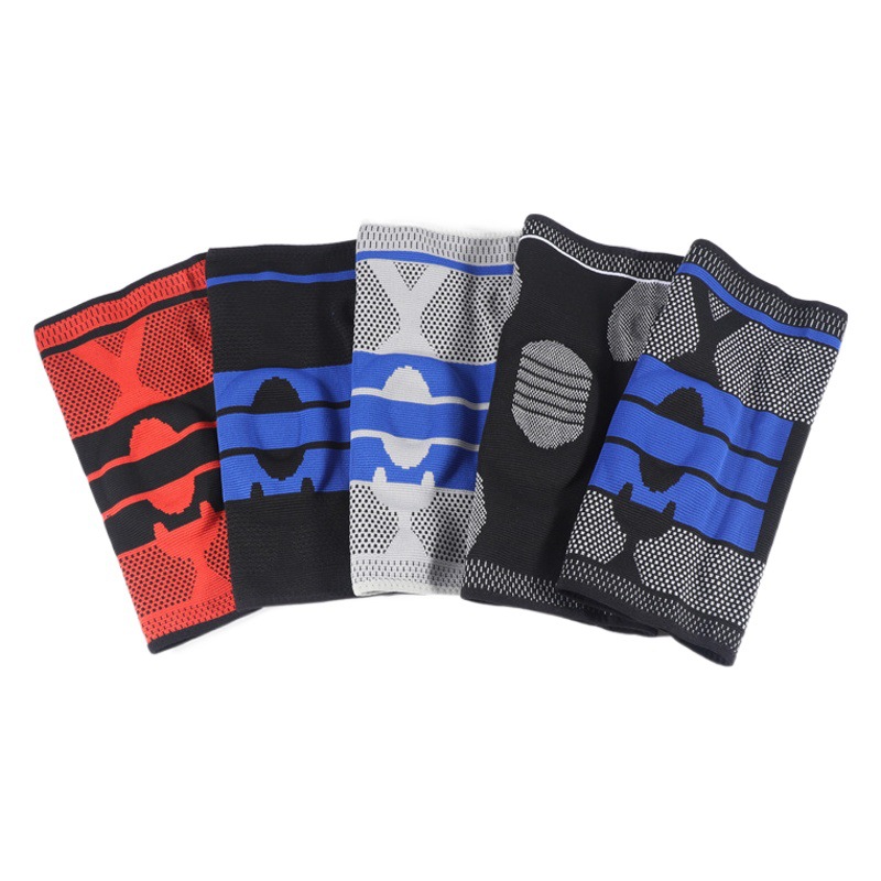 Silicone Leg Protector Mountaineering Fitness Riding Protector Ball Knee Protector Nylon Knitted Sports Outdoor Products Wholesale