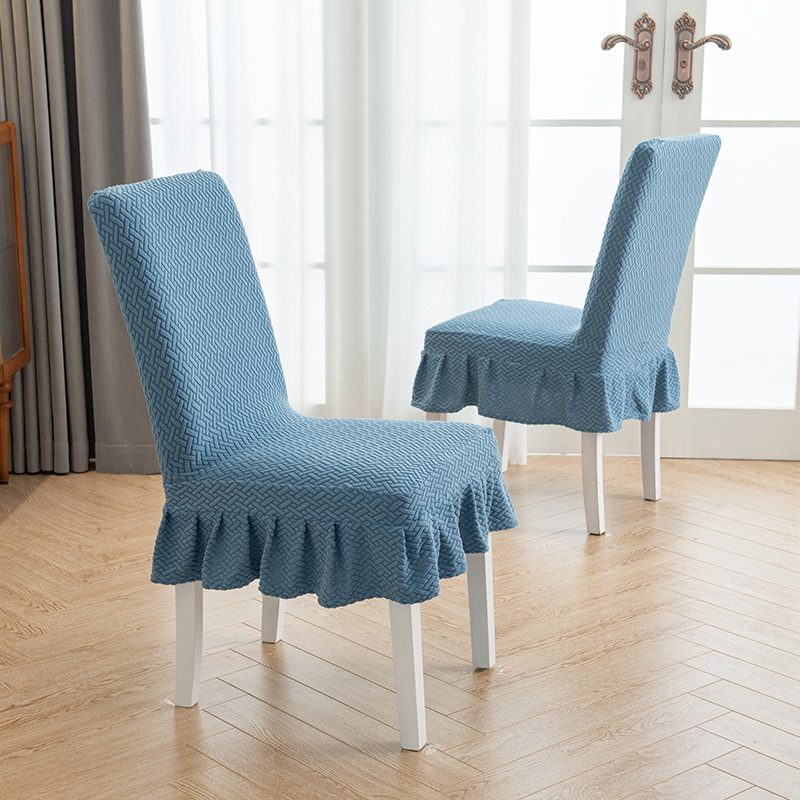 Picture of Cross-border jacquard fleece thickened conjoined elastic hotel restaurant chair cover anti-fouling stool cover chair cover