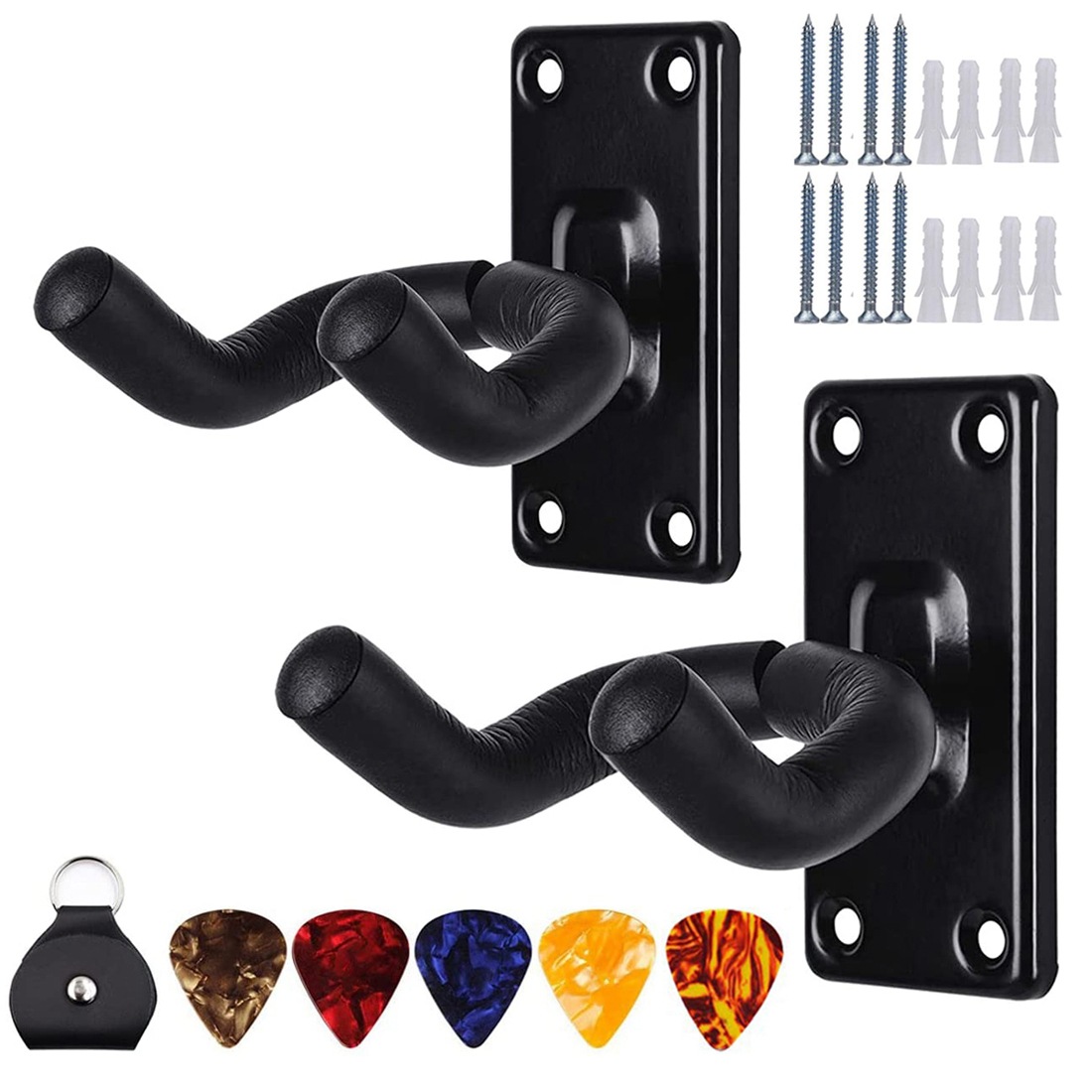 Picture of Guitar hook wall hook violin erhu ukulele rack +5 Pick + pick clip