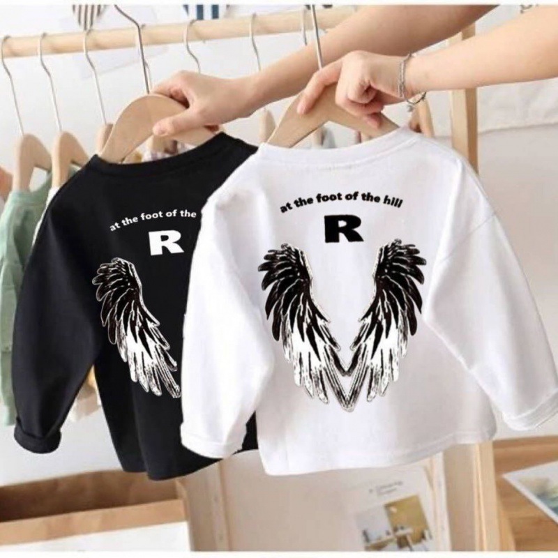 Picture of Spring and Autumn 2024 New Children's Cotton Long-sleeved T-shirt Children's Handsome Base Shirt Children's Inner Top