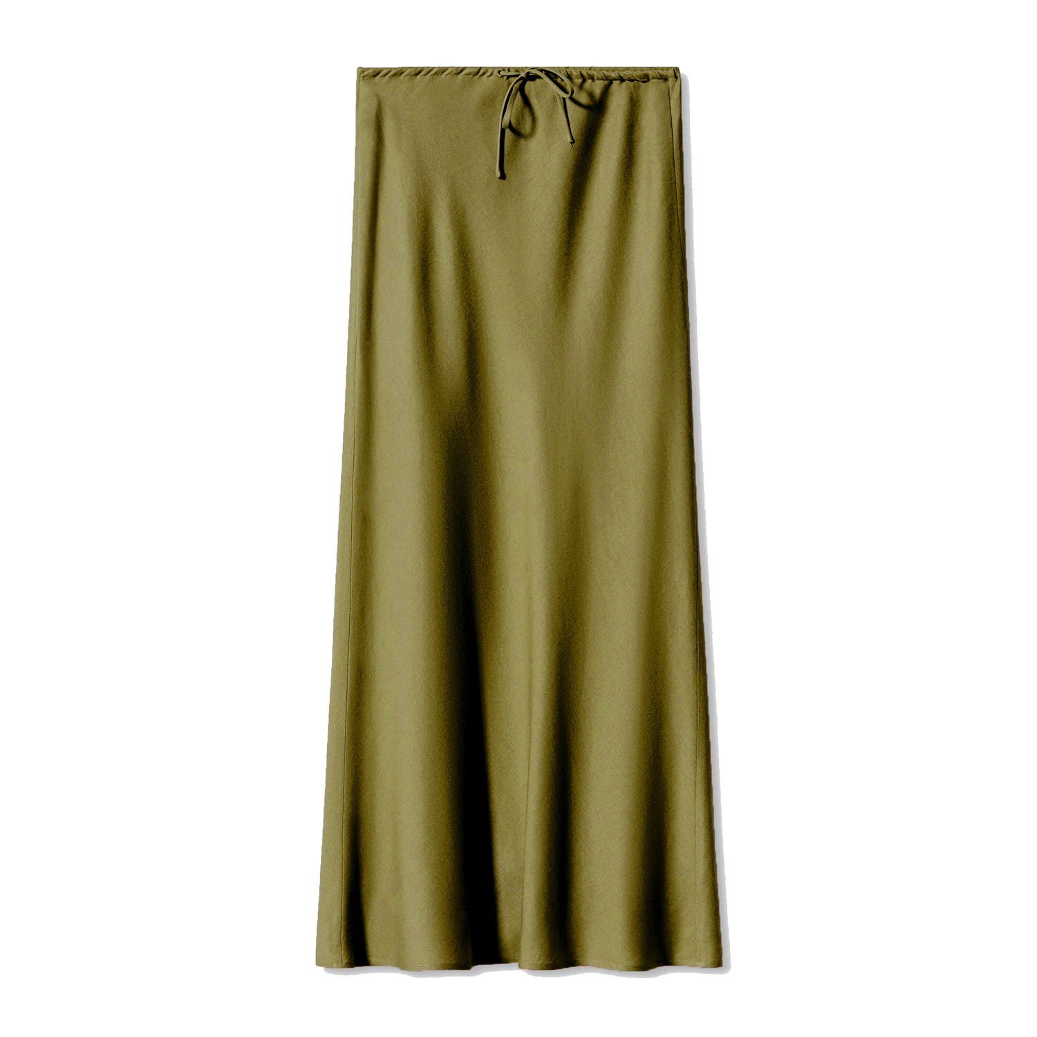 Picture of 2024 Amazon high quality satin long skirt high waist drawstring lace-up solid color skirt female cross-border women's clothing in stock