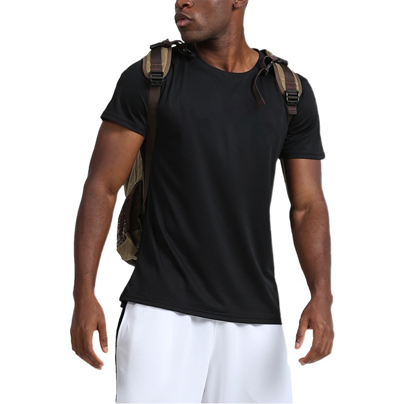 Summer Quick-Drying Sports Fitness Short-Sleeved T-Shirt Men's Running Outdoor Basketball Quick-Drying Clothing Brand Sportswear Trendy