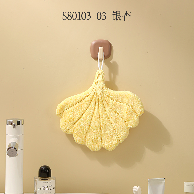Picture of Hanging thickened baking cartoon children's hand towel absorbent coral fleece small square towel kitchen bathroom dual-use