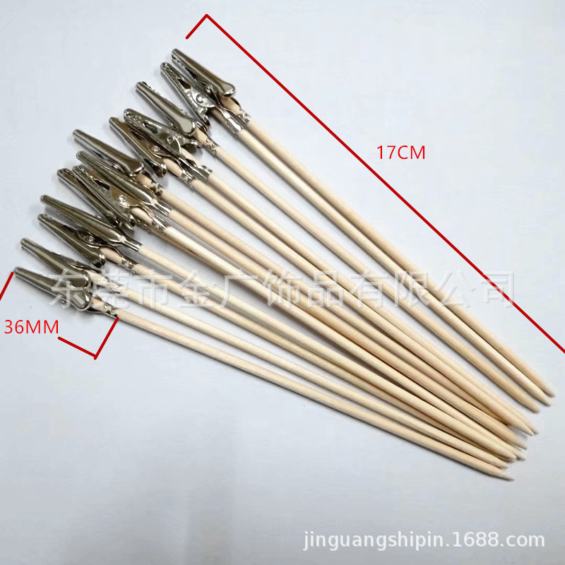 Model Color Clip Wooden Stick Crocodile Clip Spray Model Wooden Stick Metal Clip
