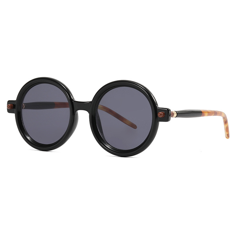 Picture of 2023 new retro literary tremolo with round frame sunglasses Europe and the United States anti-ultraviolet sunglasses cross-border wholesale