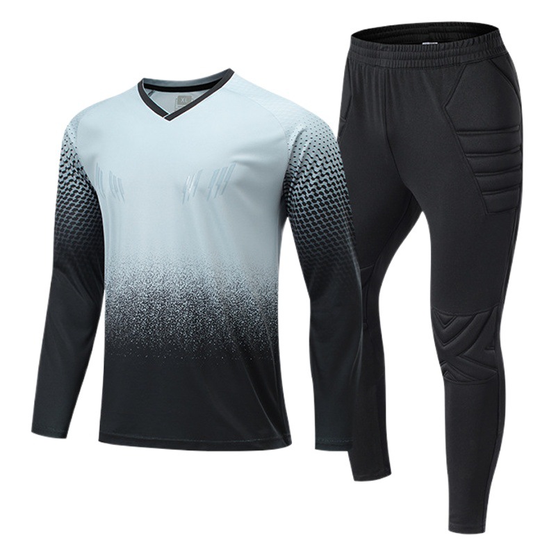 Goalkeeper Suit Men's Long-Sleeved Goalkeeper Uniform New Kulong Goal Shirt Training Uniform Adult Equipment Football Uniform