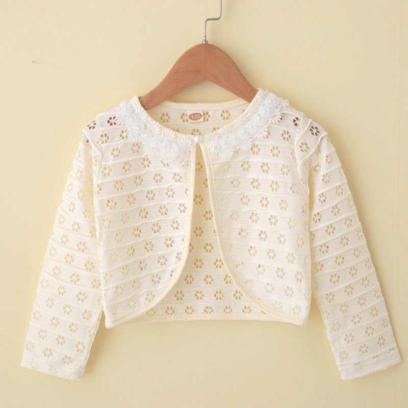 Picture of Girl's Small Shawl Coat Princess Thin Short-sleeved Baby's Air-conditioning Shirt Girl's Small Waistcoat Cardigan Skirt Small Outer Waistcoat