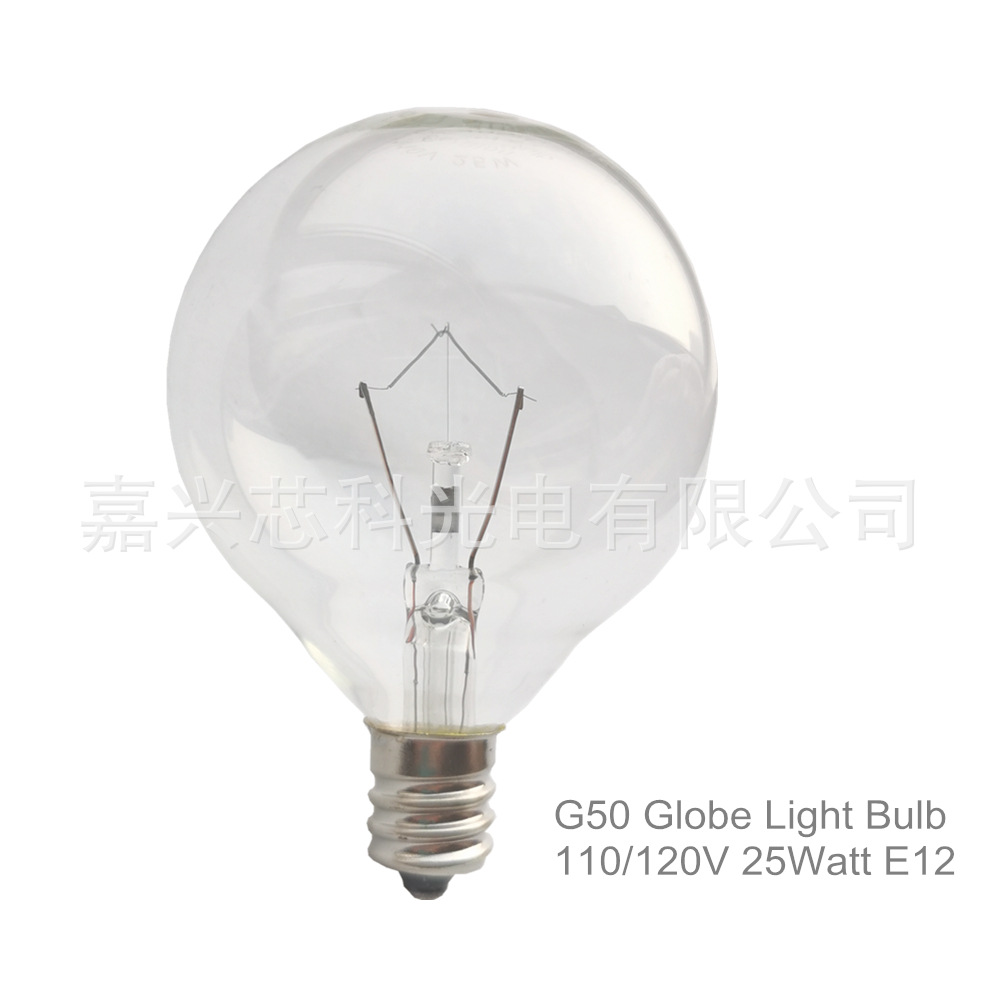 Picture of G 50 110 V120V25W E12 bulb American standard bulb aromatherapy lamp bulb string warm color dimmable