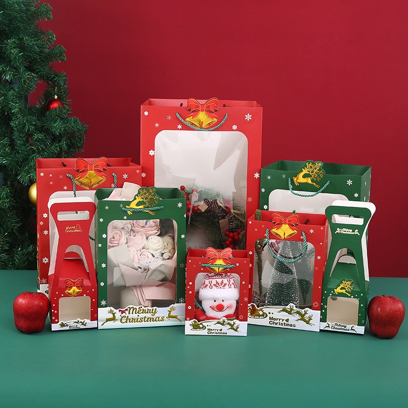 Christmas Gift Bag 2026 New Christmas Tote Bag Packaging Bag Christmas Eve Apple Box Peace Fruit Gift Box