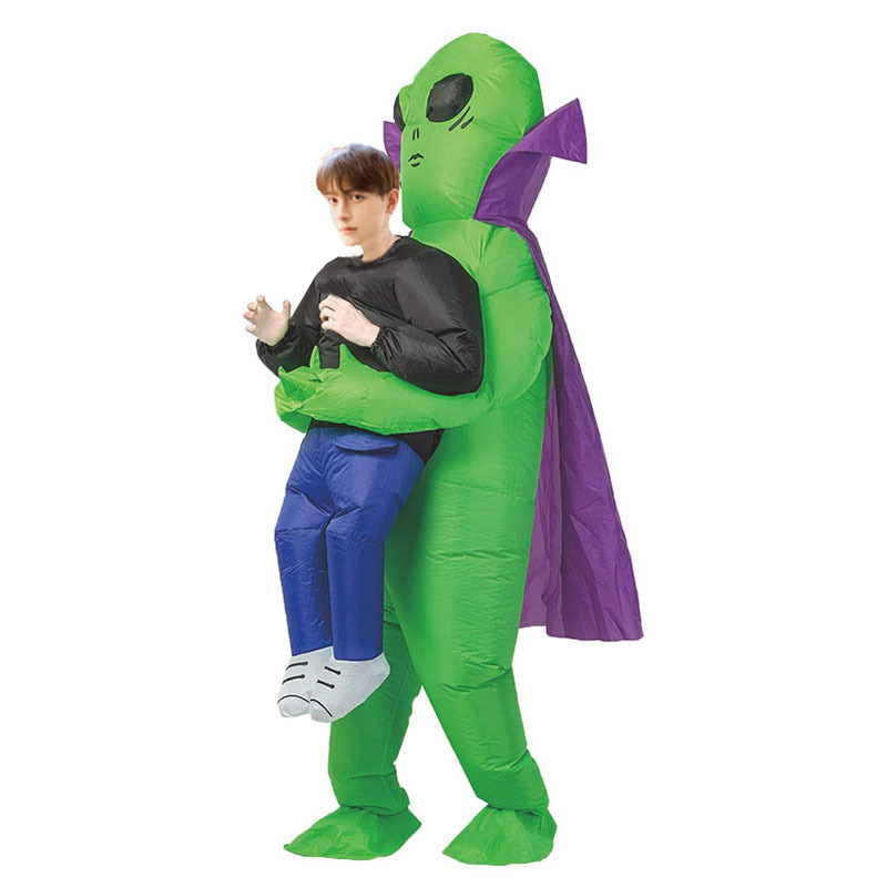 Picture of Cross-border Amazon Halloween costume spoof props alien inflatable clothes same style Ghost hug green ghost clothes