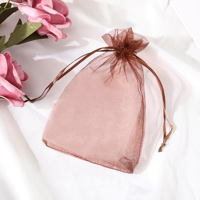 Picture of Plain beam gauze bag wholesale wedding candy bag spot small gift packaging mesh bag printing high density gauze