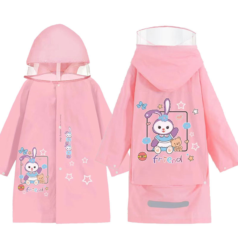 Picture of Kidsren's Whole Body Primary and Secondary School Students' Enlarged Schoolbags Baby Ponchos Thickeneded Long Waterproof Kindergarten Raincoats