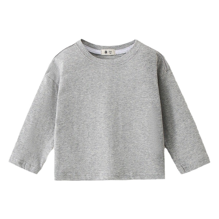 Girls' Autumn Clothes Base Shirt Spring and Autumn Baby's Autumn Clothes Children's Round Neck Top Cotton Children's Long Sleeve T-shirt