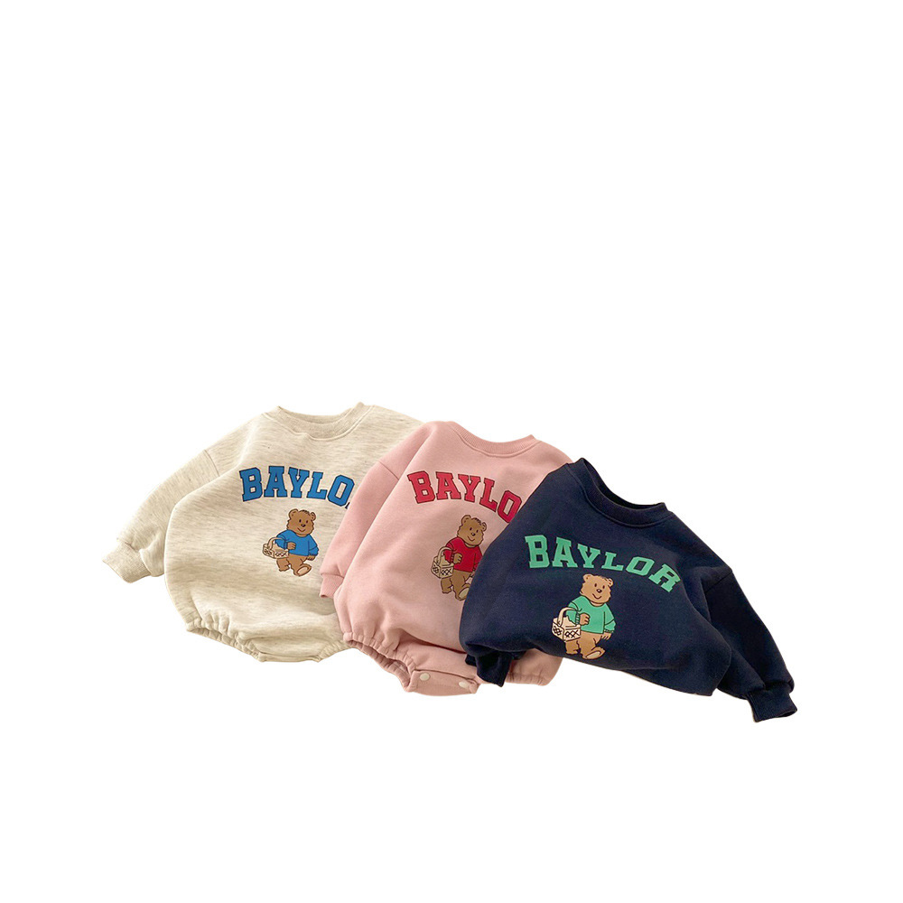 Picture of 2024 Spring Newborn Clothes Baby's Spring Clothes Bag Fart Clothes Baby's Sweatshirt Triangle Climbing Clothes Baby jumpsuit