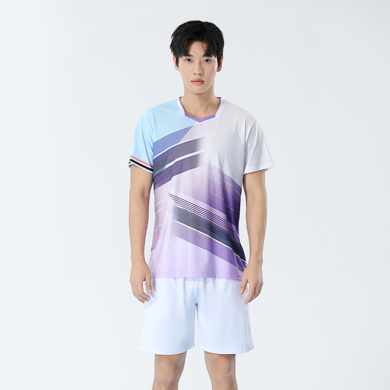 Picture of 2025 New Badminton Suit Women's Suit Quick-Drying Korean Version Men's Volleyball Table Tennis Game Training Team Suit Printing