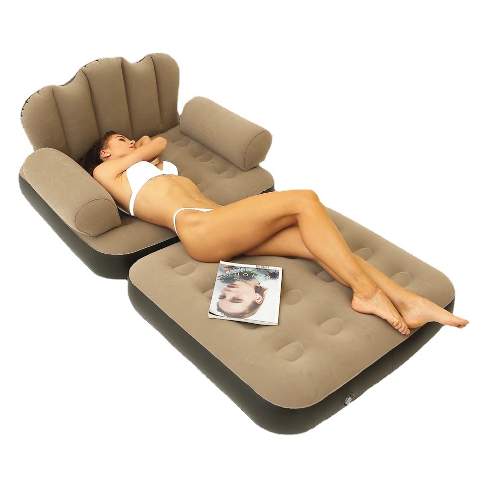 New folding dual-purpose inflatable sofa bed padded PVC lazy five-in-one sofa mattress cross-border wholesale in stock