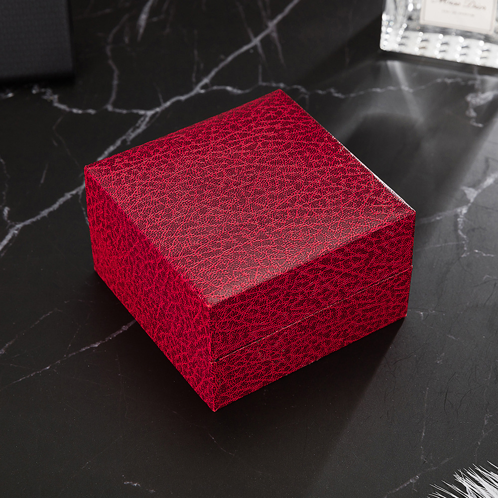 Best-Selling Gift Box Red Atmospheric Foreign Trade Leather Watch Box Gift Packaging Box New Year Gift Choice