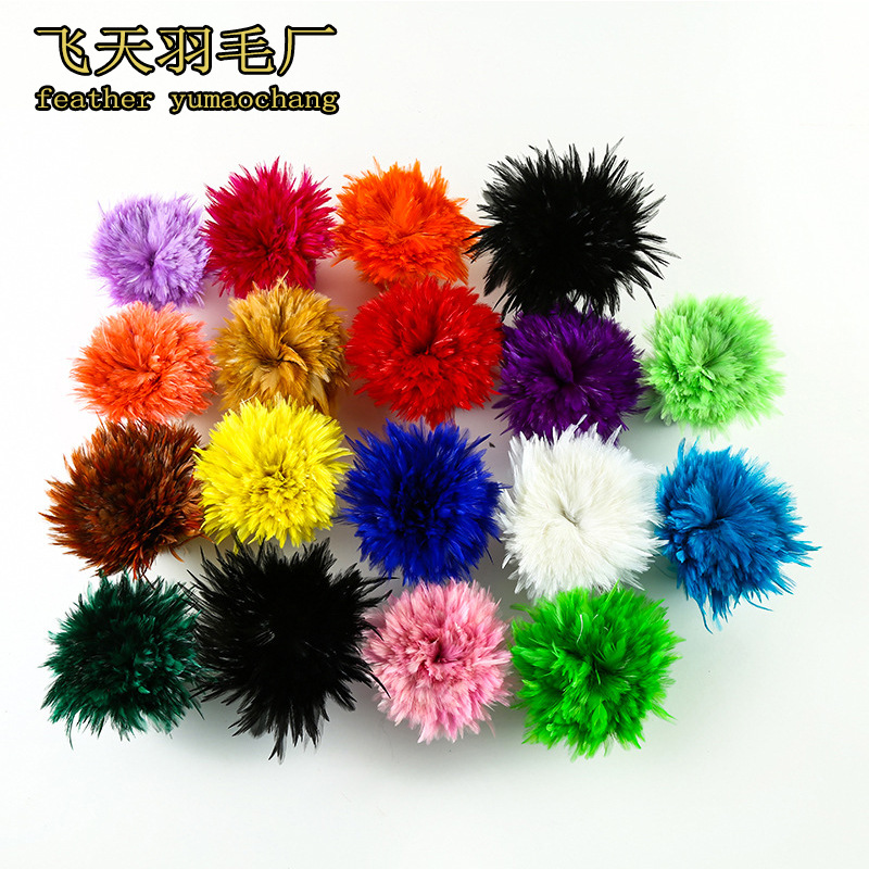Spot wholesale 2-4 inch white pointed chicken feather clothing accessories color two-color DIY handmade cock feather