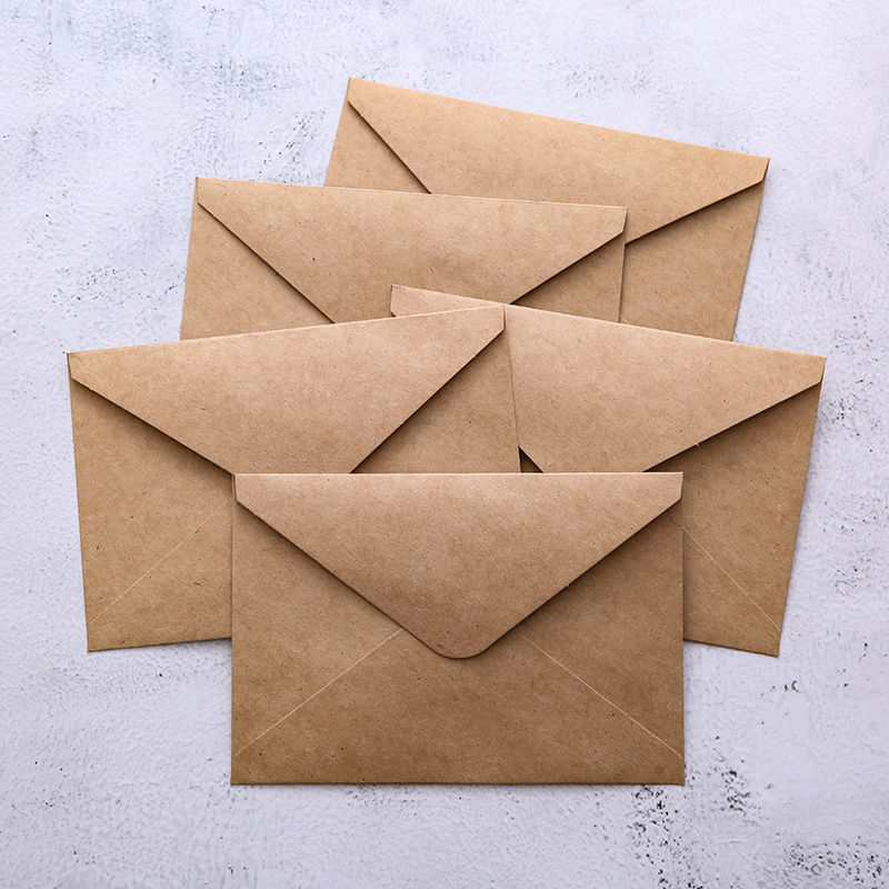 Picture of Japanese Grocery Black Envelope Letter Paper Kraft Minimalist Unprinted Artistic Postcard Love Letter Document Storage Bag Wholesale