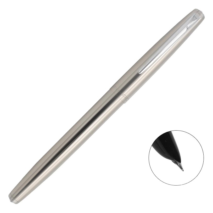 Jinhao 911 fountain pen factory wholesale spot wholesale retro thin rod calligraphy small bag pointed metal fountain pen Silver