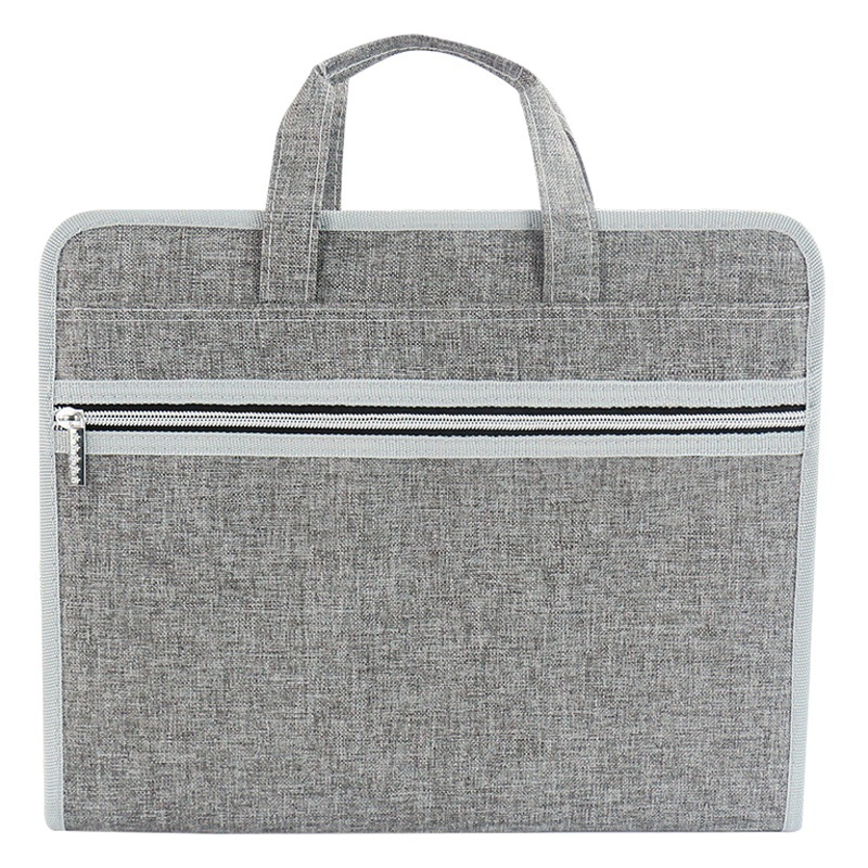 Amazon cloth 13 grid portable organ bag A4 multi-layer folder multi-function business information briefcase office