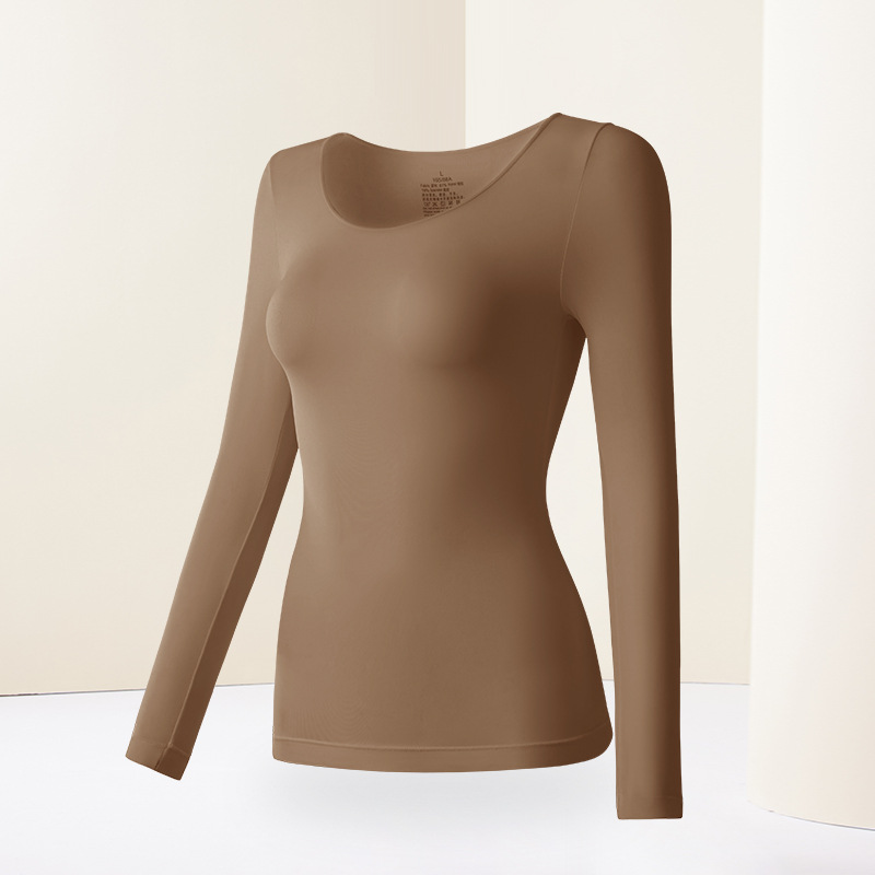 Picture of Hyaluronic acid skin care clothing ultra-thin 3 seconds quick-heating thermal underwear suit Seamless Seamless bottoming shirt high elastic mask clothing