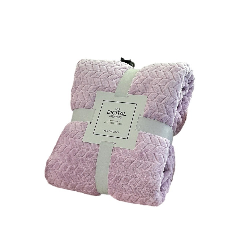 Picture of Blanket Blanket Flannel Blanket Single Blanket Embroidered Knee Blanket Office Coral Blanket Small Blanket
