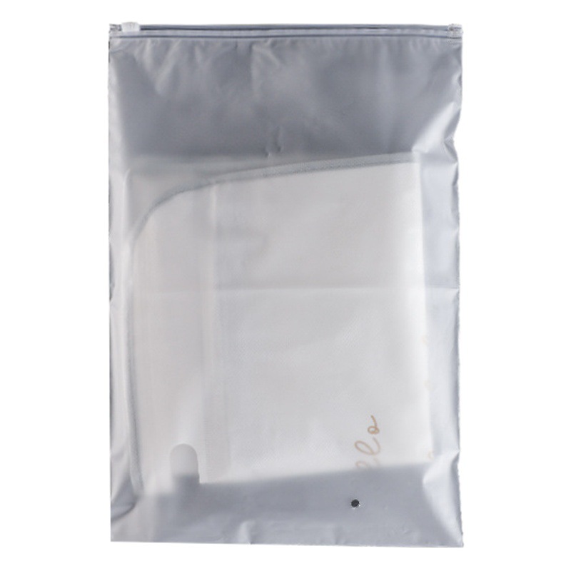 cpe transparent garment zipper bag eva frosted zipper bag bra bra underwear bone strip self-sealed packaging bag can be printed