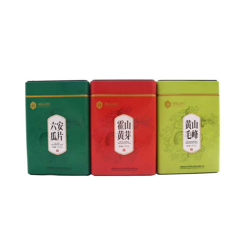 Huoshan Huangya Tea Tin Box Rectangular Black Tea Tin Box Half Pound Tea Tin Box Packaging