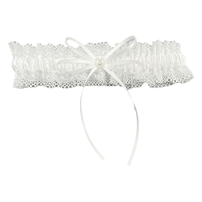 New Bridal Wedding Garter Rhinestone Bow Lace Garter Ladies Leg Decoration Wedding Party Garter