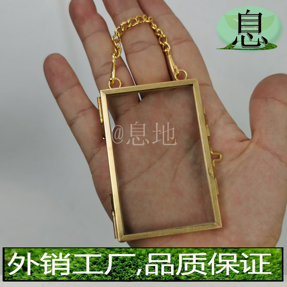 Mini D HangingGeometric Welding Simple European Style Golden Copper Dried Flower Clip Metal Photo Frame Factory