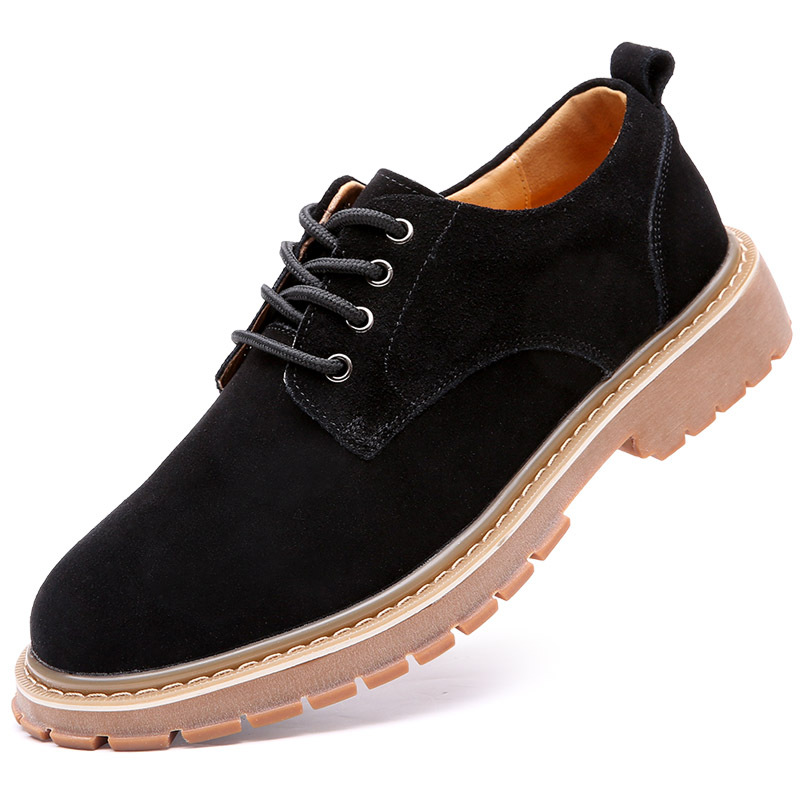 Picture of Cross-Border Autumn and Winter Leather Shoes for Men, Versatile Korean Style Casual Shoes, Trendy British Work Shoes, Tendon Big Toe Suede Men's Shoes
