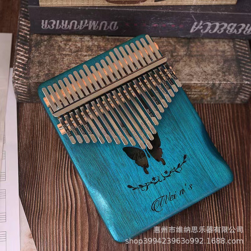 Picture of Thumb Piano 17-Tone Kalimba Kalimba 21-Tone Kalimba Finger Piano Instrument Solid Wood Rainbow Model