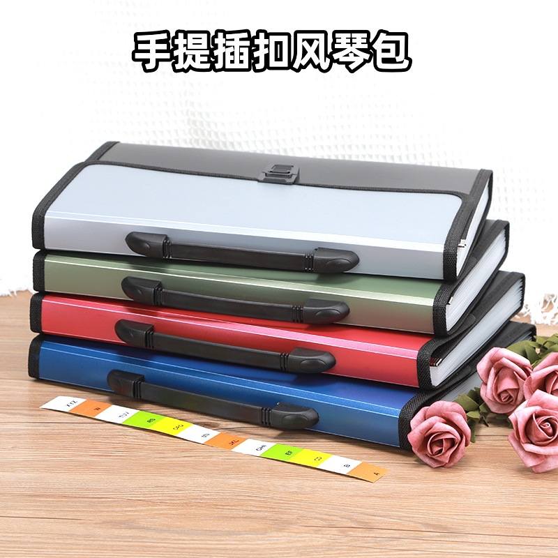 a4 portable buckle organ bag 13 simple business document storage folder student examination paper storage bag spot wholesale