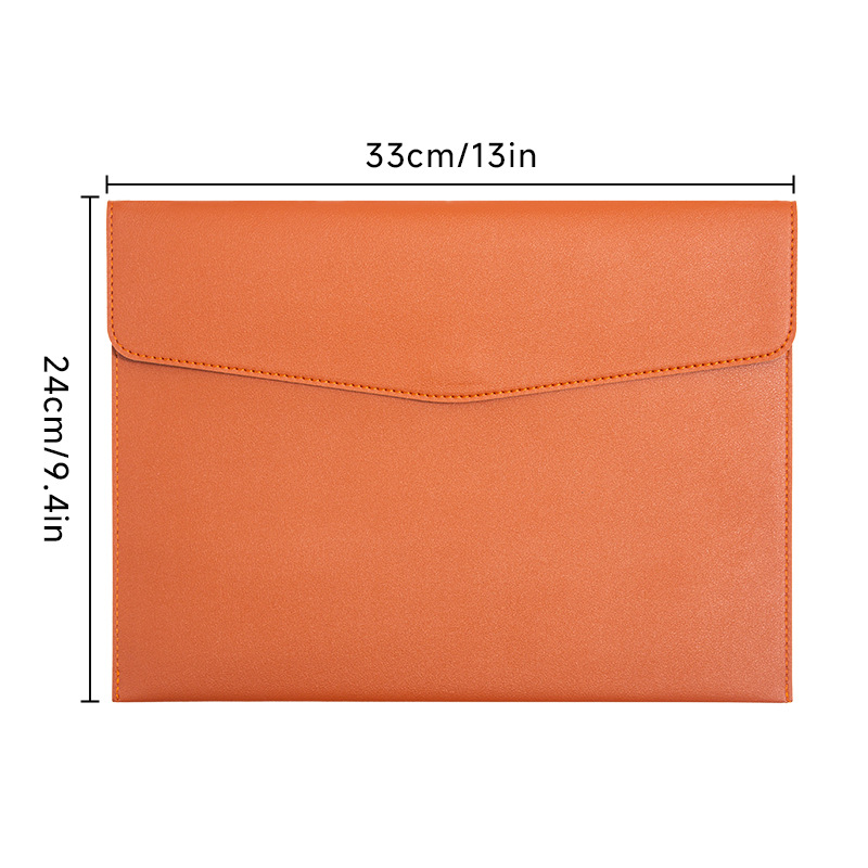 Picture of A4 leather file bag thickened file bag waterproof data bag business briefcase bill storage bag custom logo