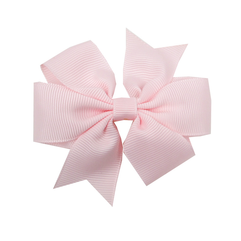 Picture of European and American New Kidsren's Hairpins 8cm Swallowtail Bow Hairpin V-Shaped Ribbed with Bow Hair Accessories Head Flower