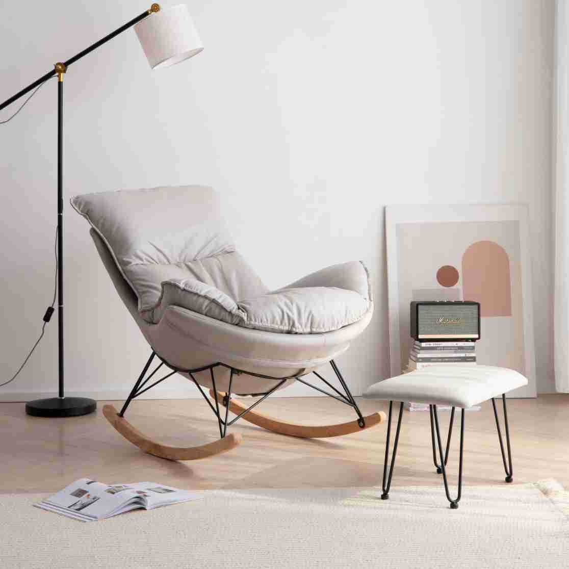 Picture of Leisure Rocking Chair Lazy Sofa Chair Balcony Nap Lobster Chair Technology Cloth Living Room Recliner Single Rocking Chair Home