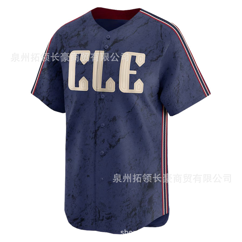 2025 New Baseball Team League Indians Men's Sports Casual Loose Blank Cardigan Baseball Uniform