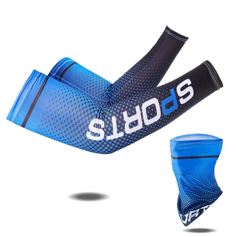 Picture of Sun protection ice oversleeve men's oversleeve Ice Silk gloves women's summer thin UV protection riding face towel driving source