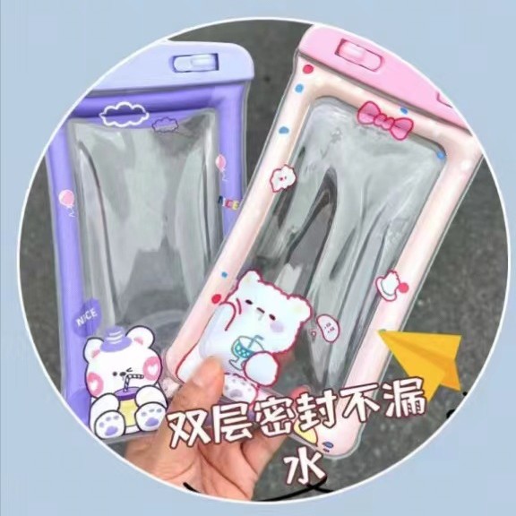 New cartoon airbag mobile phone waterproof bag diving drifting water park touch screen new waterproof bag wholesale