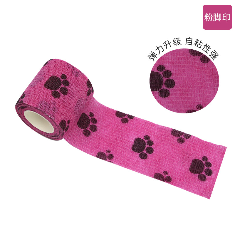Picture of Spot self-adhesive bandage pet dog bandage finger bandage non-woven elastic elastic outdoor camouflage bandage