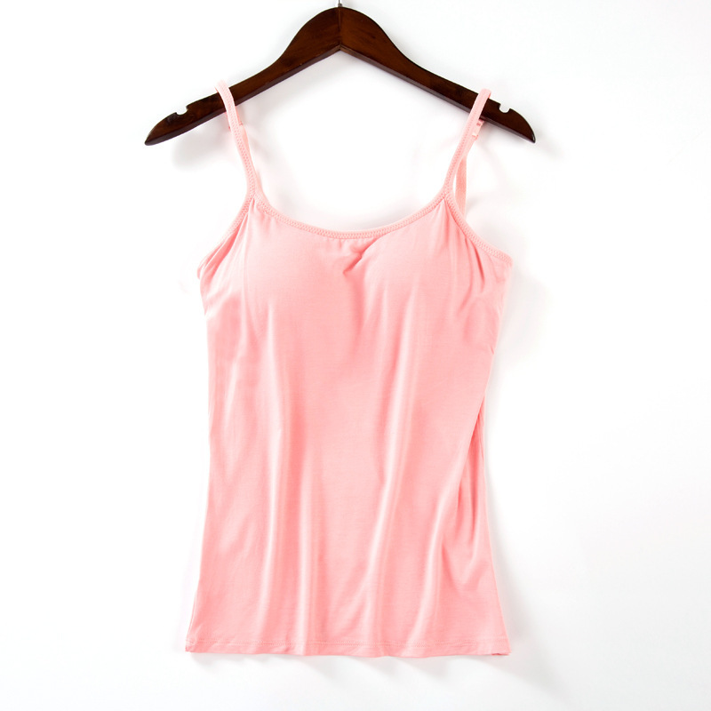 Picture of Modal Fixed Cup Camisole Women's Belt Chest Pad Thin Inner Small Strap Outer Wear Women's Undershirt Underwear