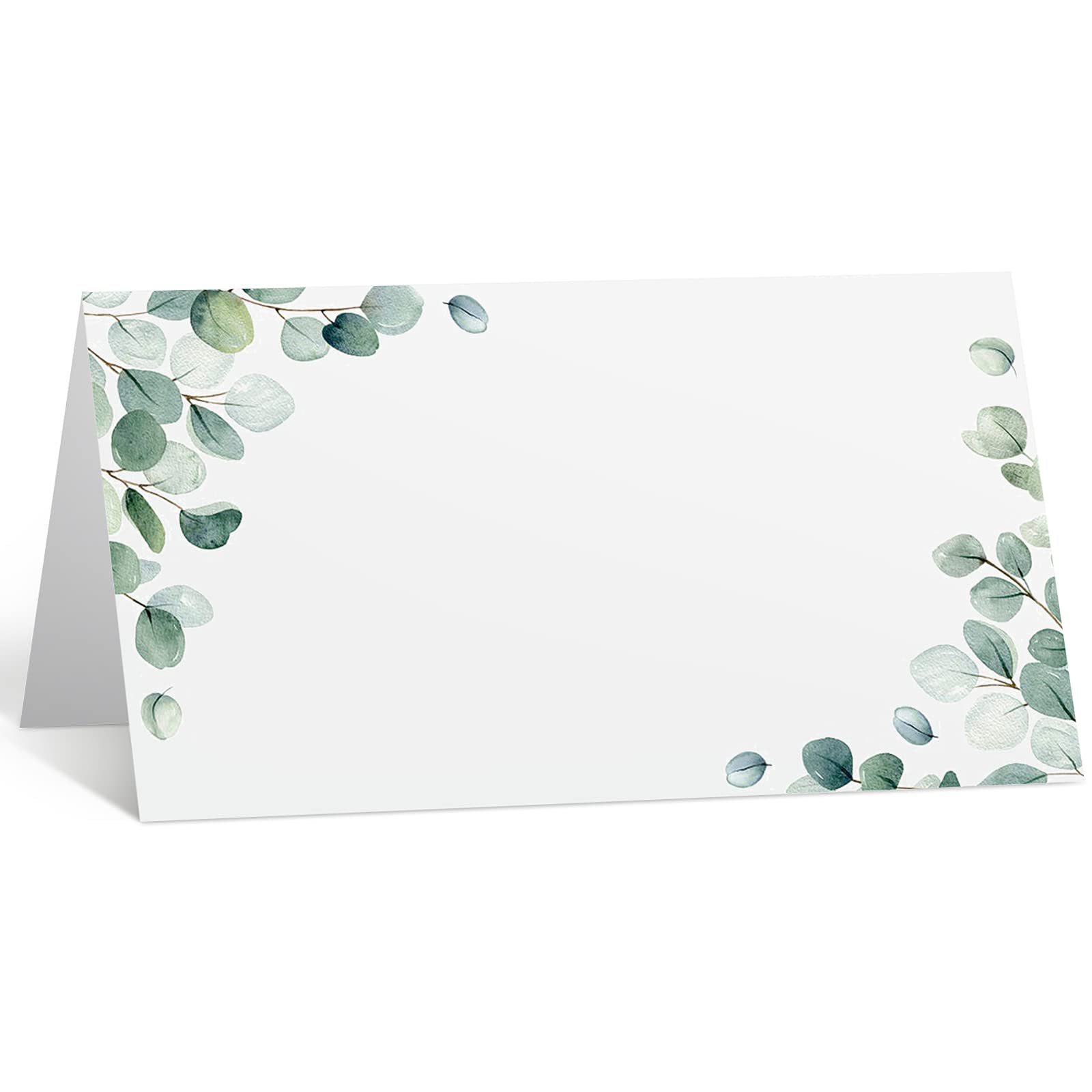 Amazon cross-border wholesale watercolor wedding card green seat card foldable party card baby shower