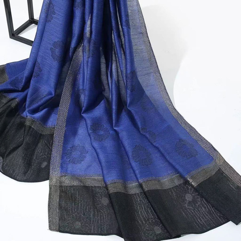 Fashionable Versatile Scarf for Women, Jacquard Silk Scarf, Muslim Headscarf, Long Scarf, Shawl, Gauze Scarf, Wholesale for Export, Ribbon
