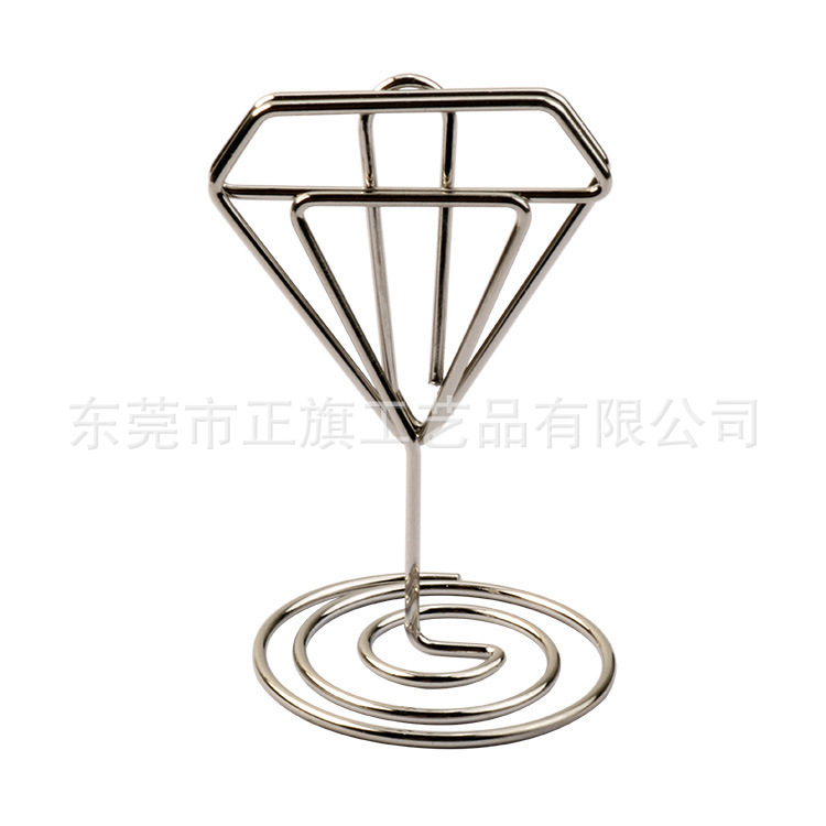 Picture of Amazon Hot Selling Creative Metal Card Holder Heart-Shaped Notes Holder Table Number Card Holders